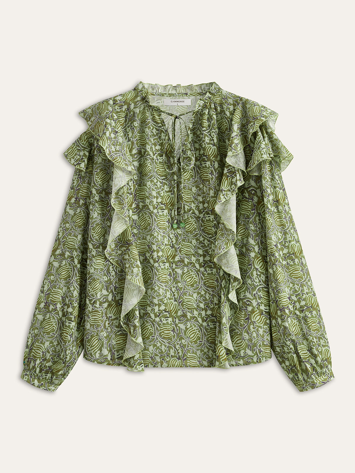 Floral Printed Ruffle Shirt