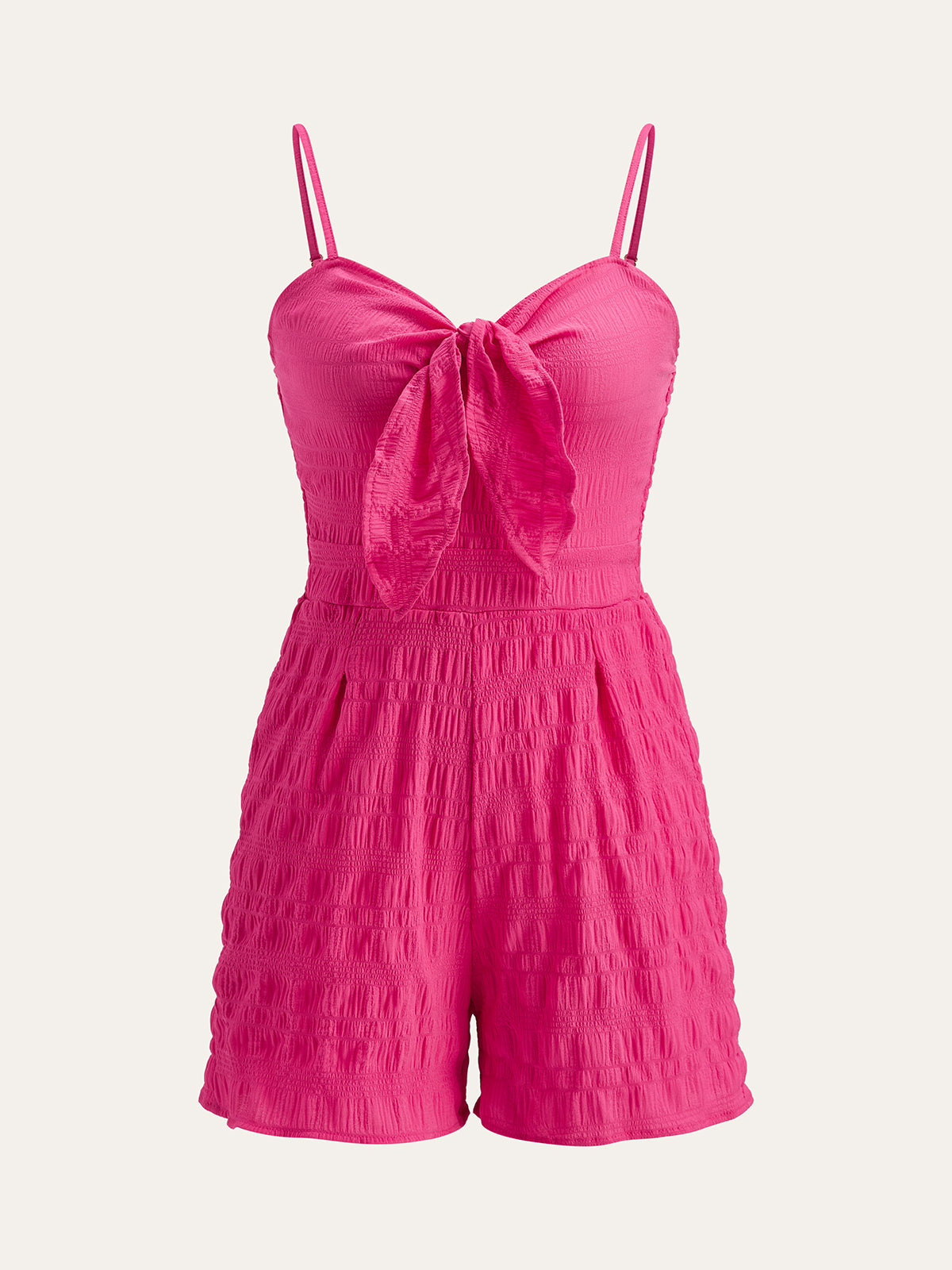 Combishort à bustier et nœud frontal