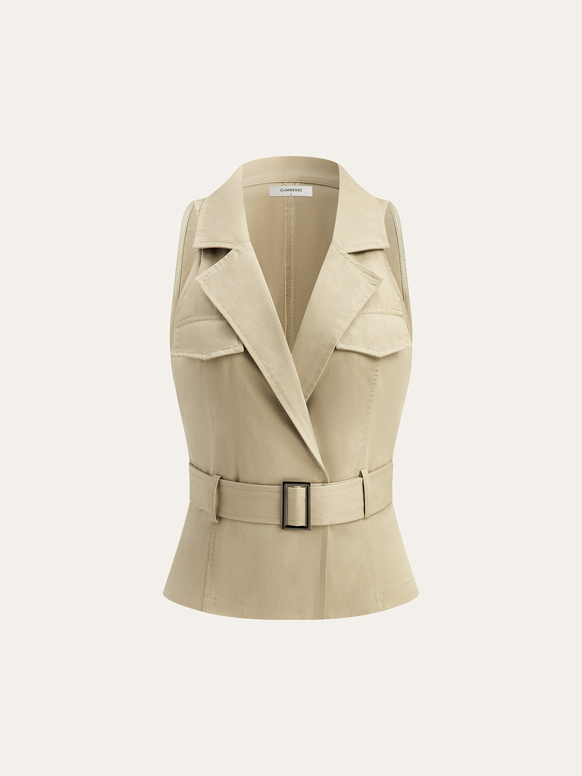 Belted Sleeveless Vest