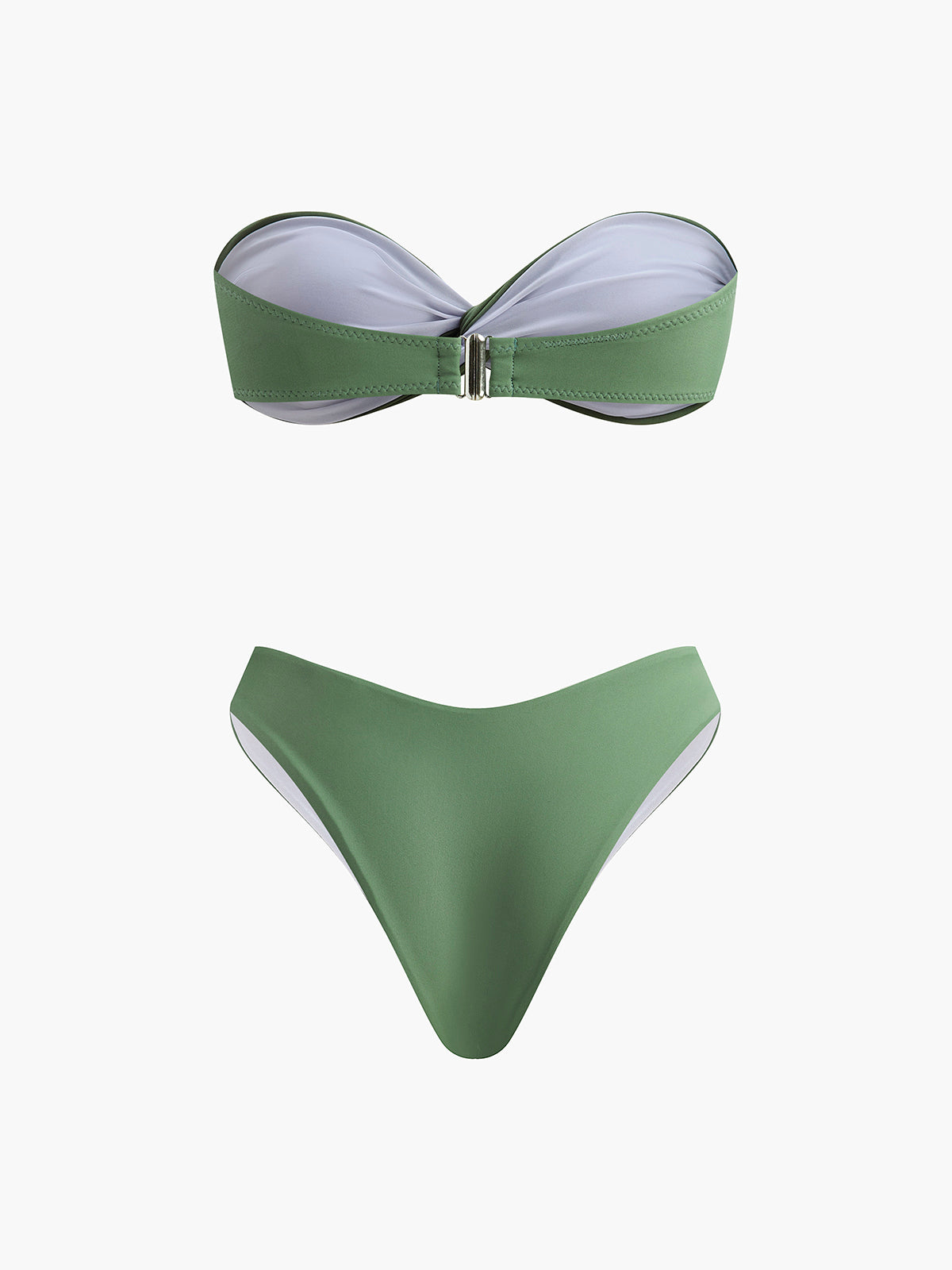 Ensemble bikini bandeau torsadé