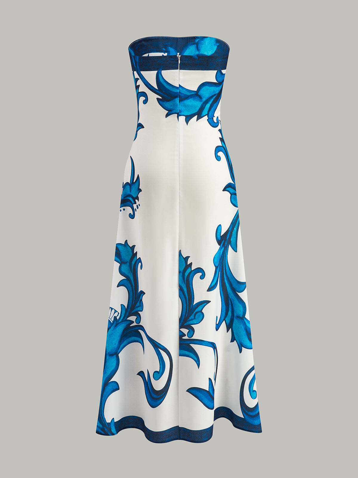 Robe longue bustier à imprimé fleuri