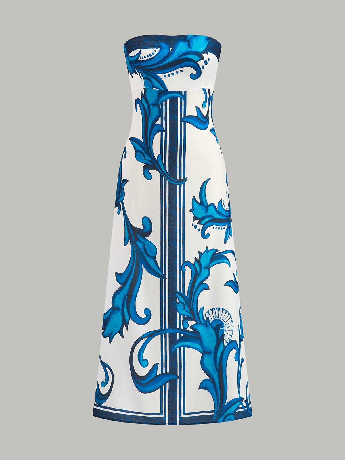 Robe longue bustier à imprimé fleuri