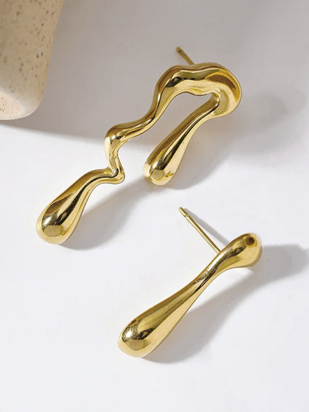 Asymmetrical Water Drop Earrings