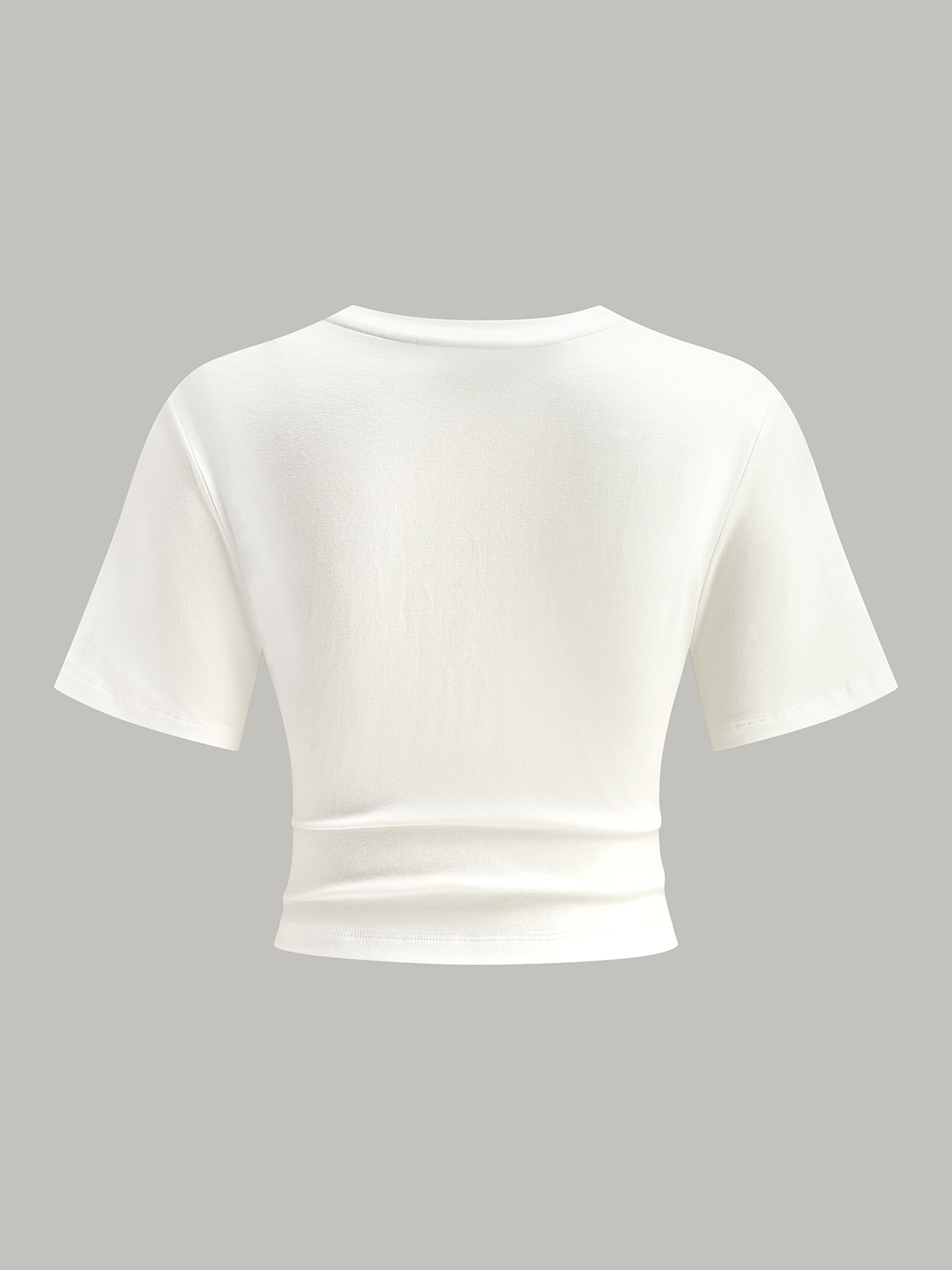 Cropped Knot-Front T-Shirt