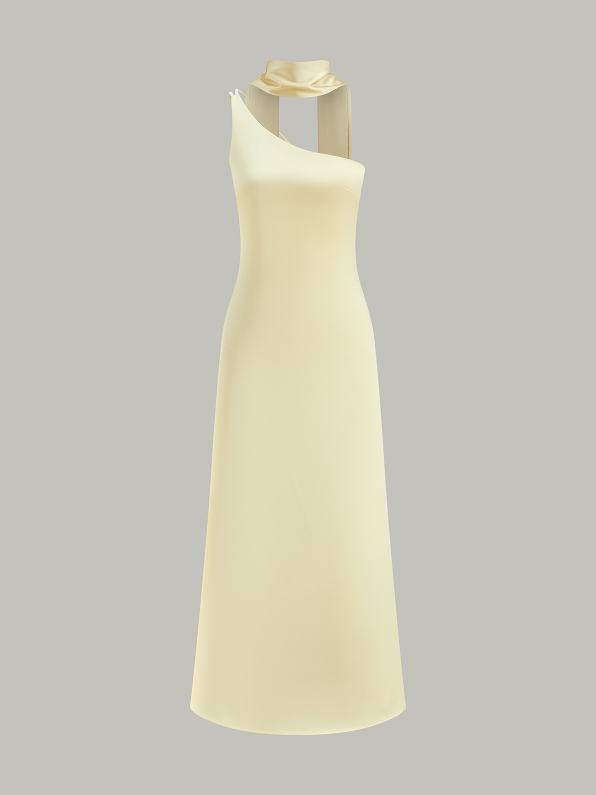 Robe midi asymétrique à une épaule