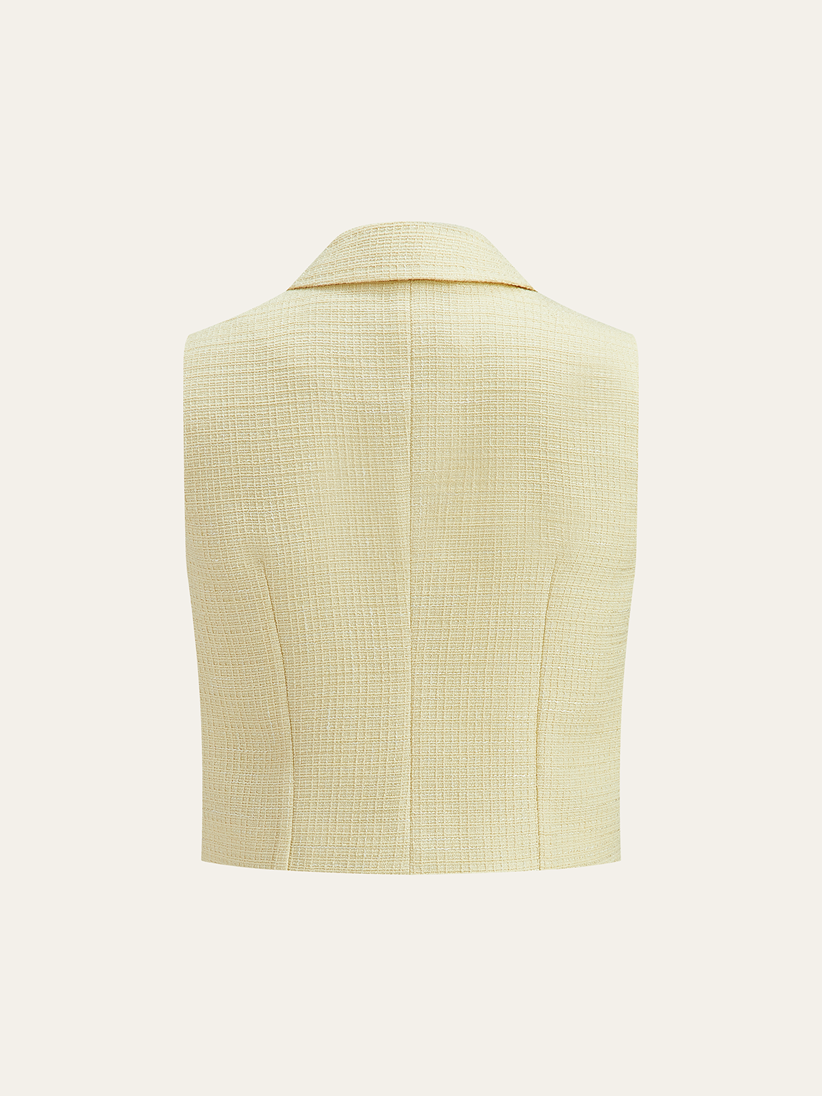 Pearl Button Tweed Vest and Shorts Set