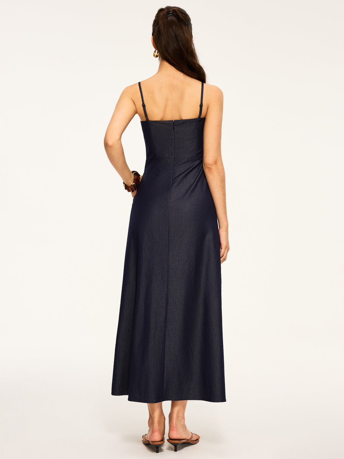 Robe longue découpée