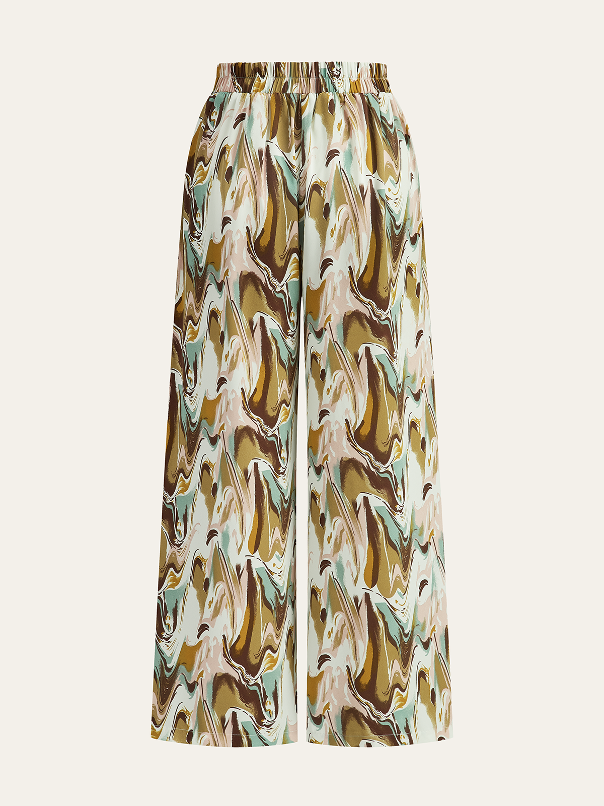 Hose mit weitem Bein und abstraktem Print