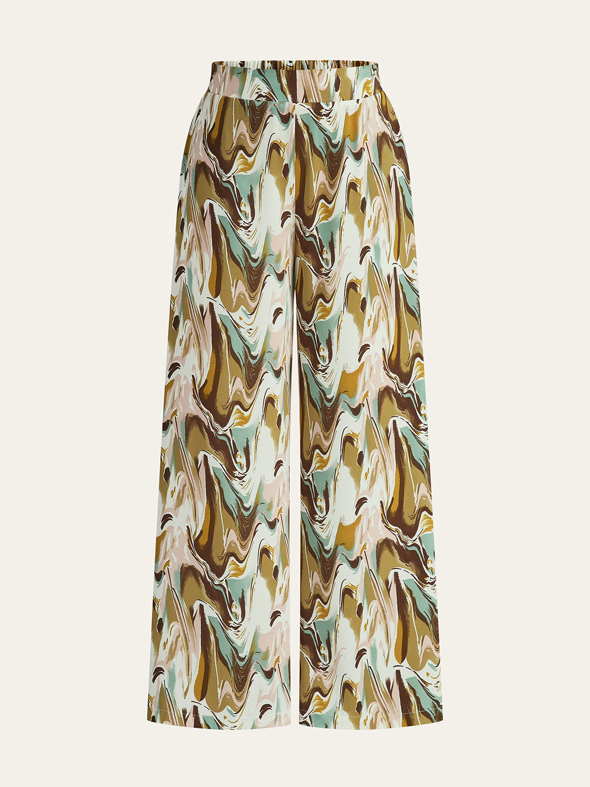 Hose mit weitem Bein und abstraktem Print