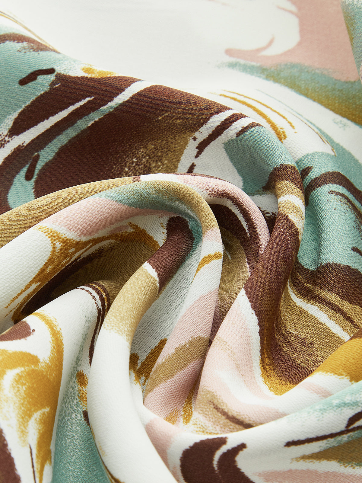 Pantalon large à imprimé abstrait