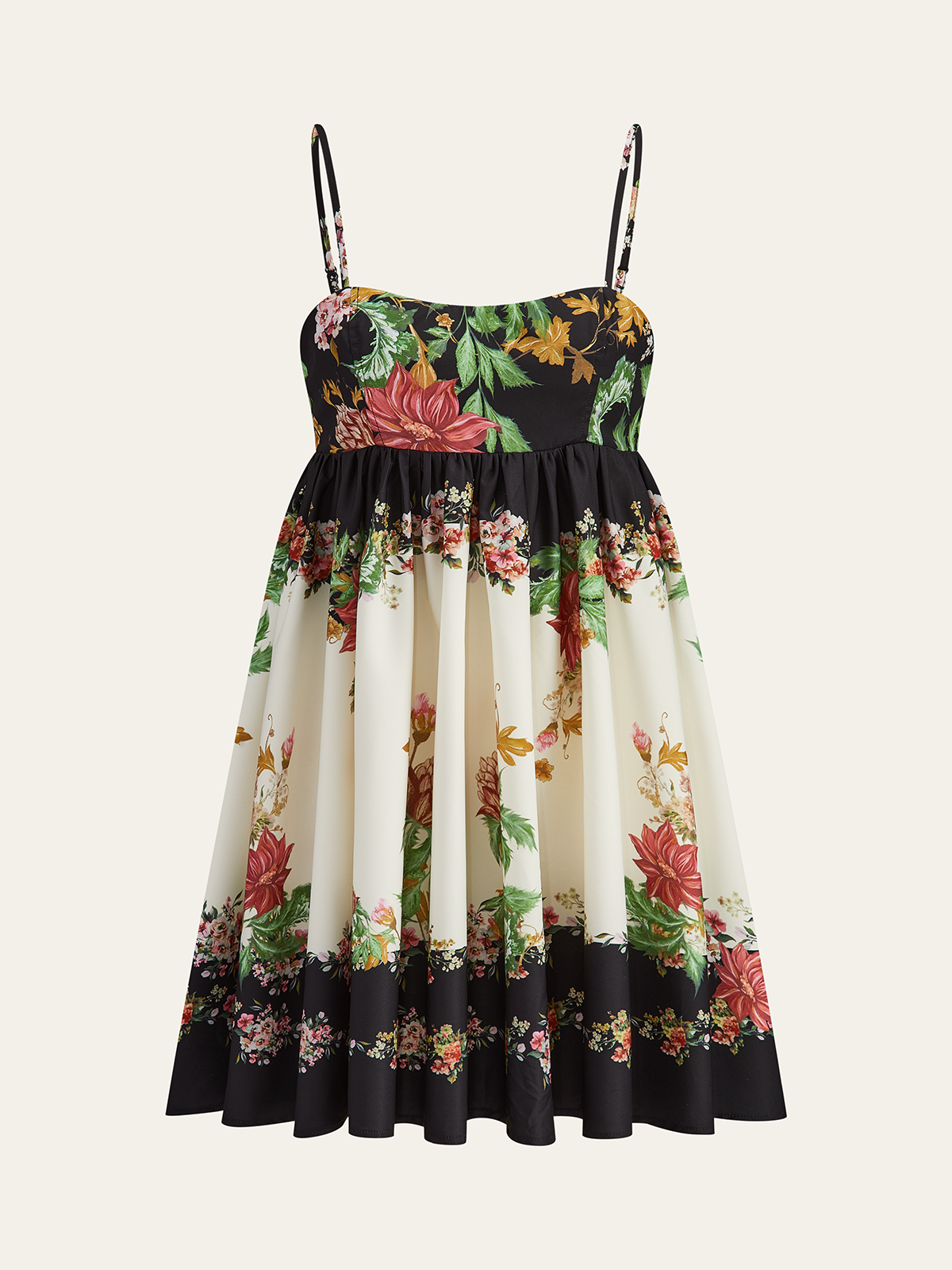 Floral Print Spaghetti Strap Mini Dress