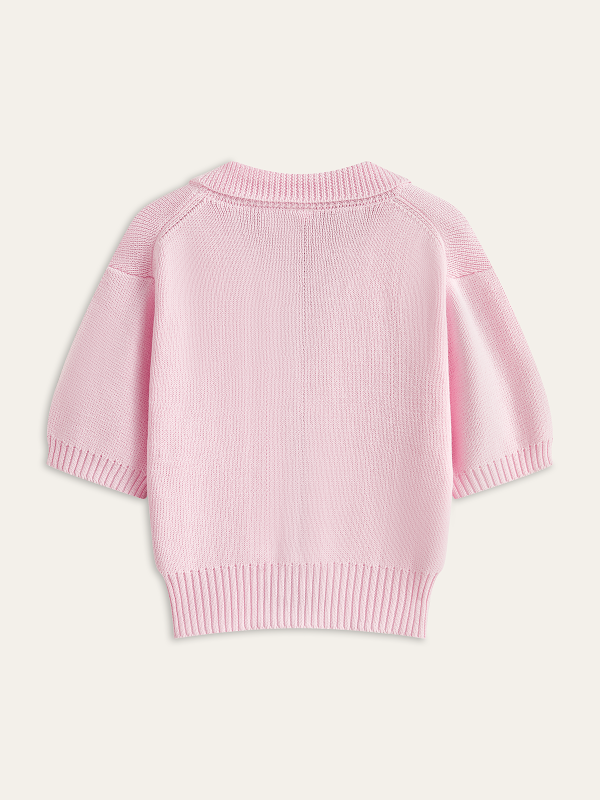 Haut en maille à manches courtes avec détail nœud