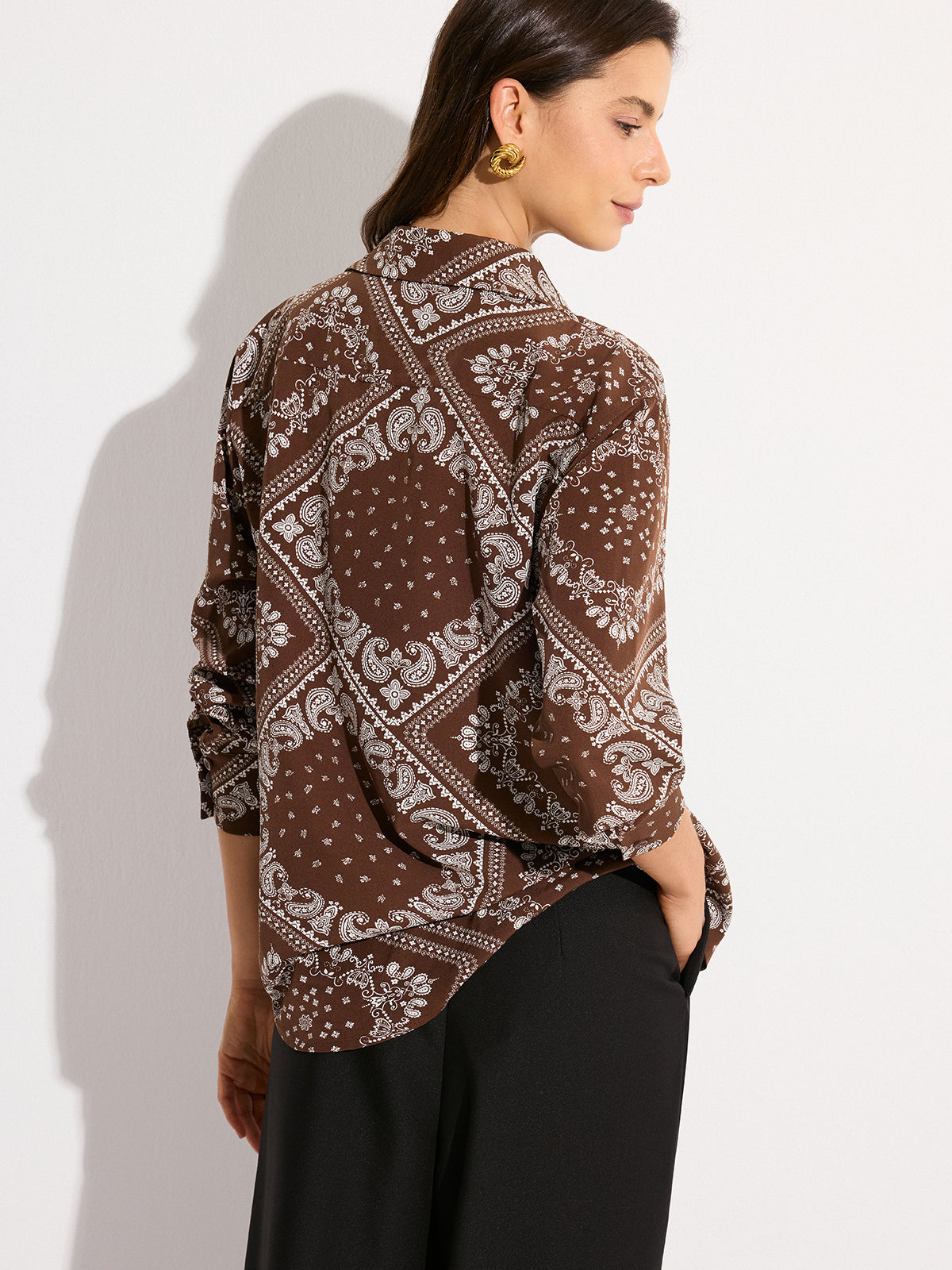 Chemise oversize imprimé cachemire