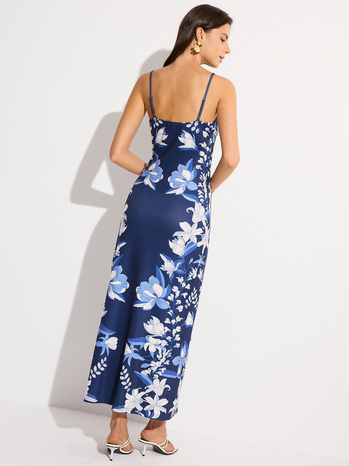 Robe longue à imprimé floral