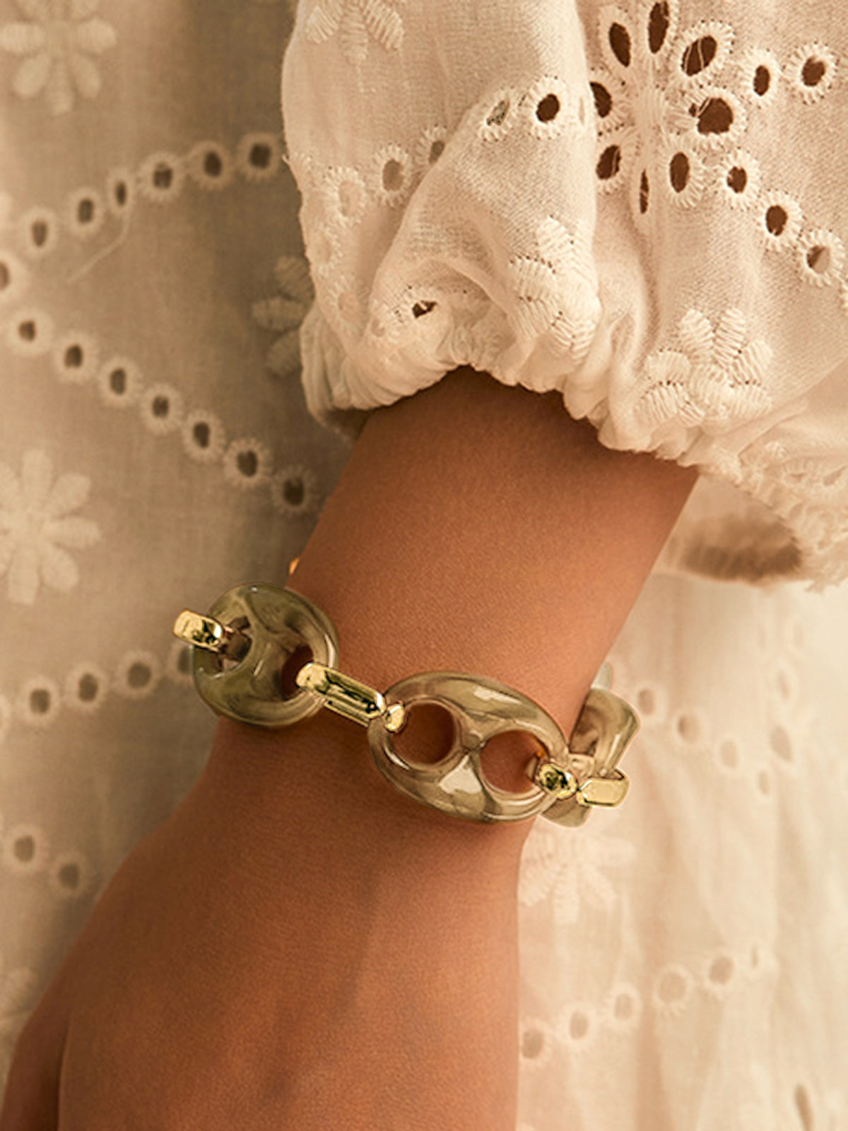 Schildpatt-Gliederarmband