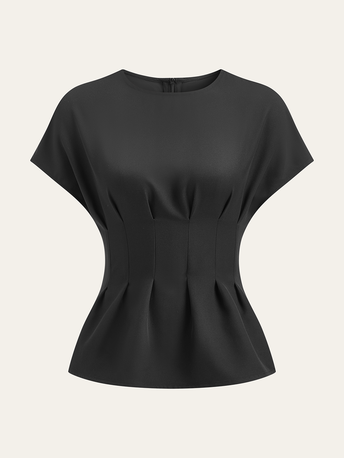 Top mit Taillenfalten
