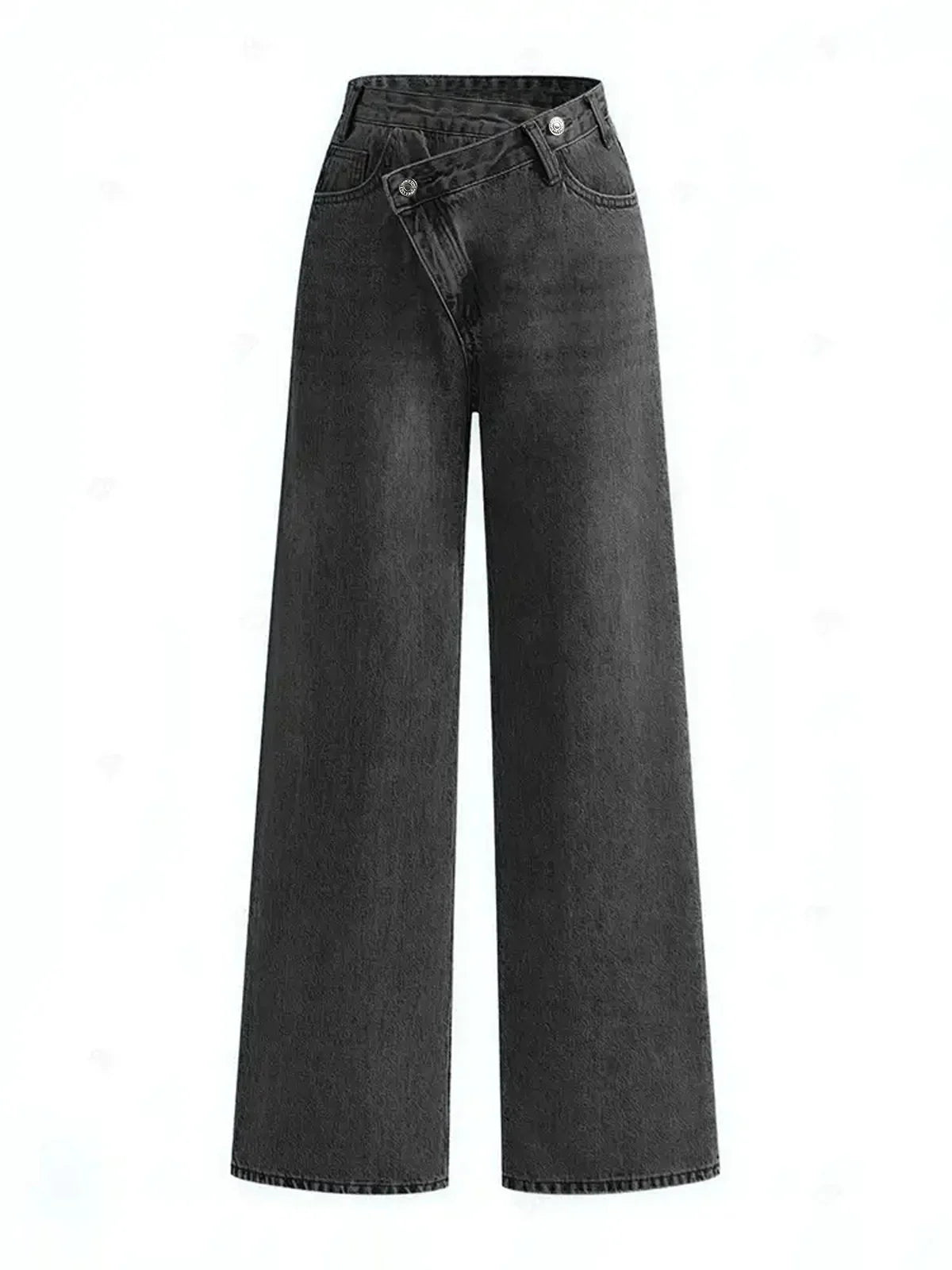 Asymmetrische High-Waist Wide-Leg Jeans