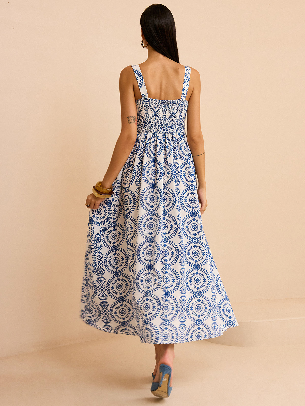 Robe longue bohème imprimée