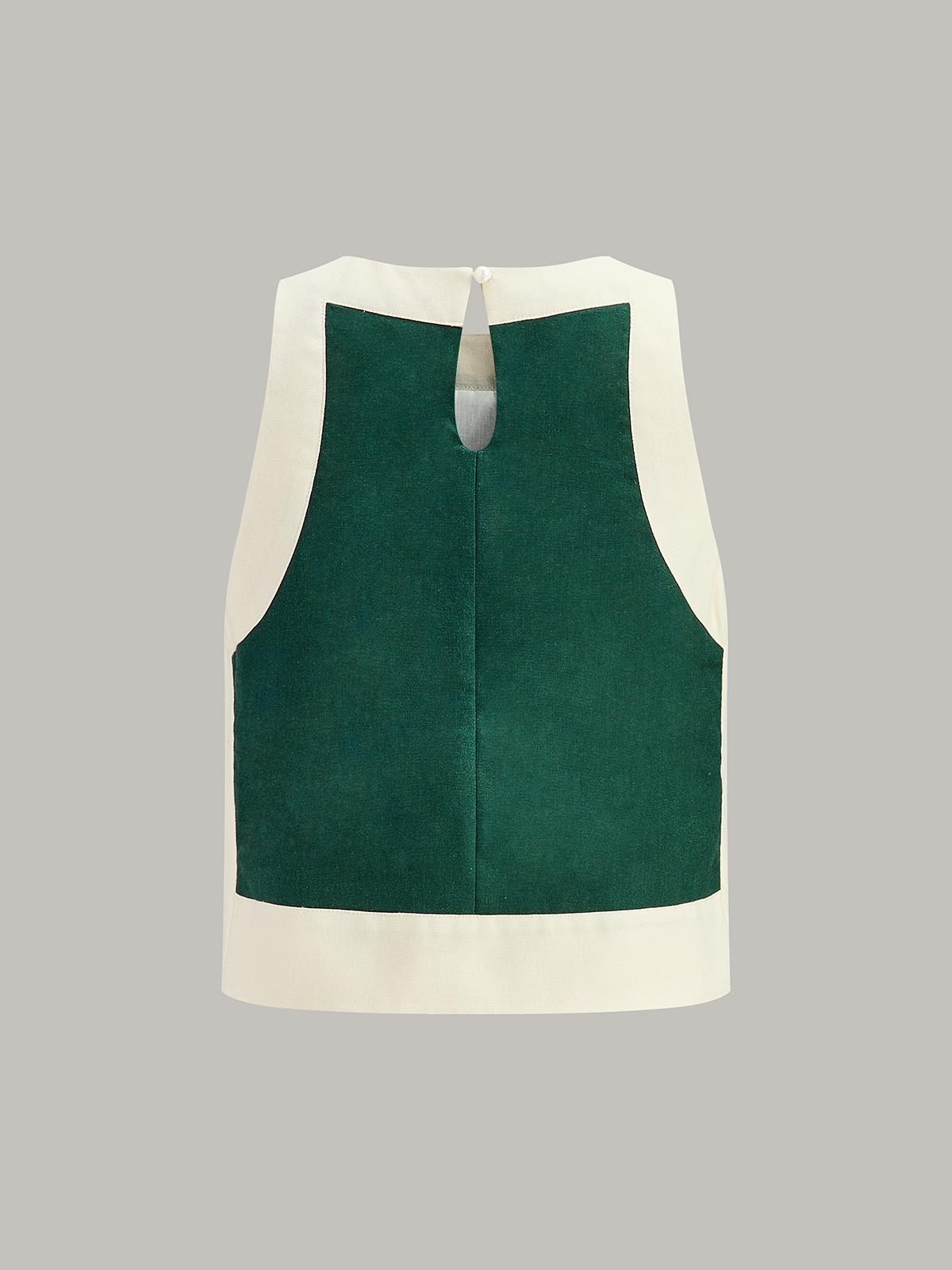 Crop-Top und Hose mit weitem Bein im Kontrast-Design