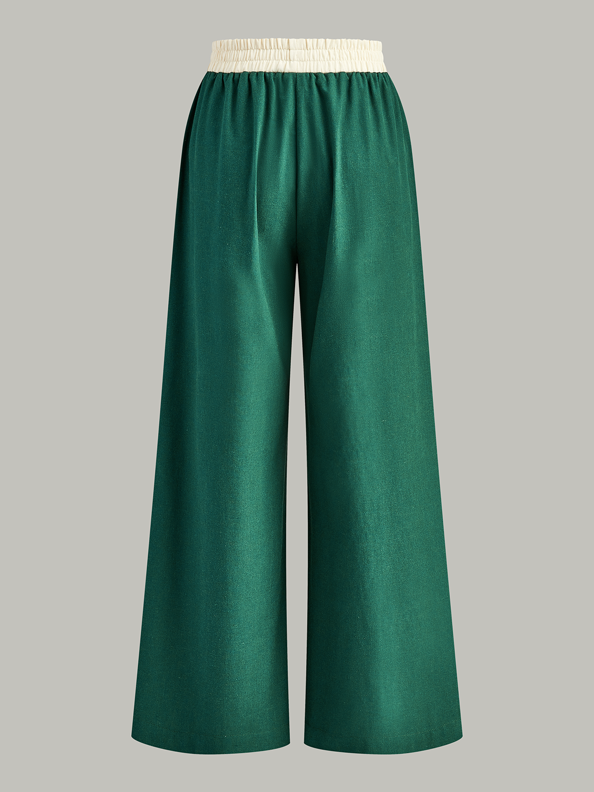 Crop-Top und Hose mit weitem Bein im Kontrast-Design