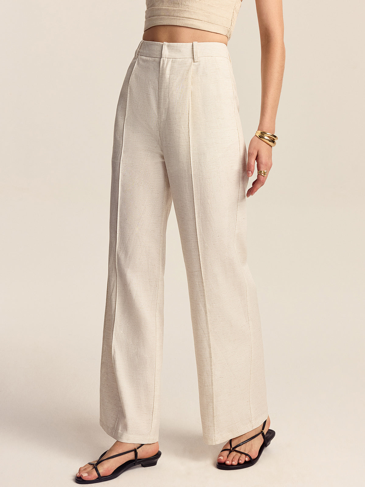 Pantalon en mélange Tencel-lin