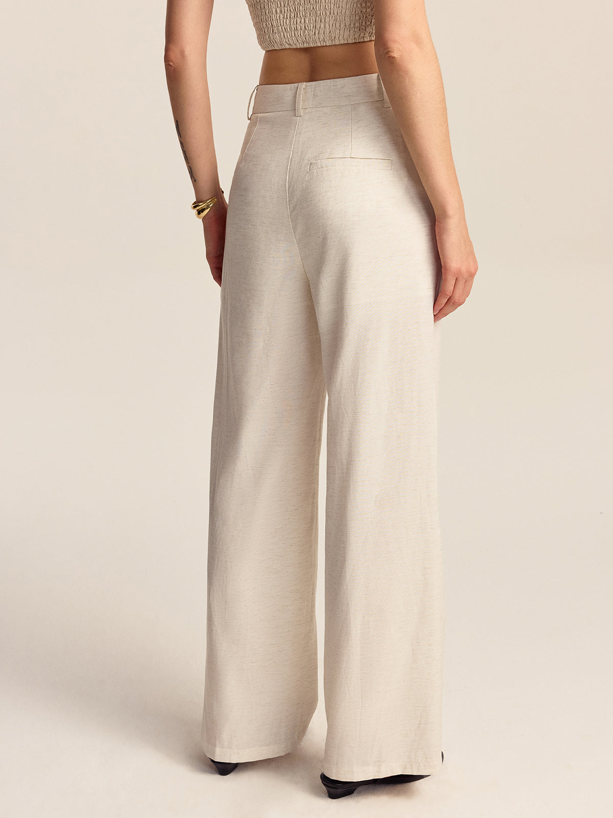 Hose aus Tencel-Leinen-Mix