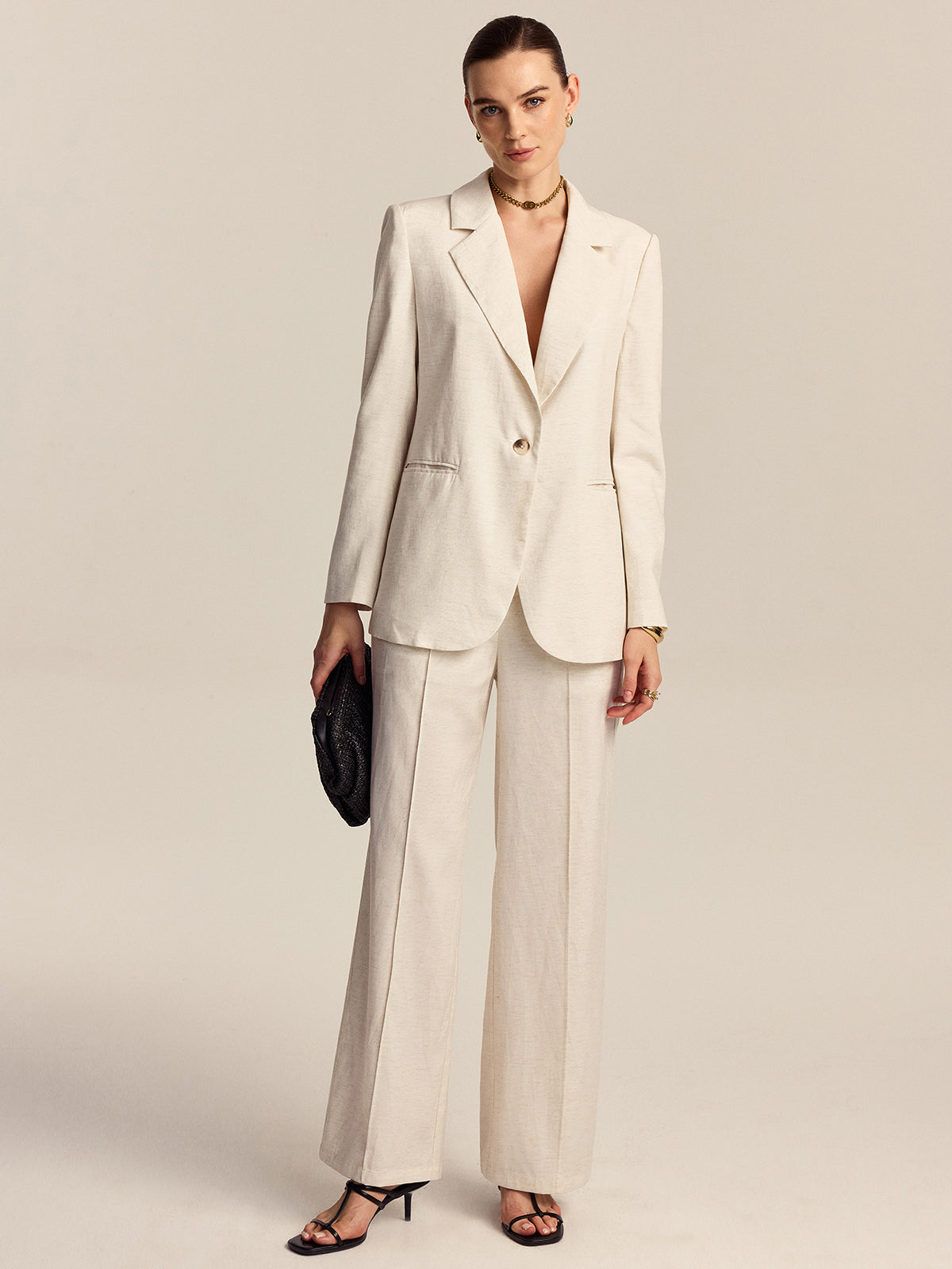 Pantalon en mélange Tencel-lin