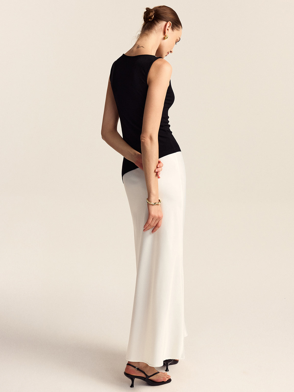 Satin-Meerjungfrauenrock Midi