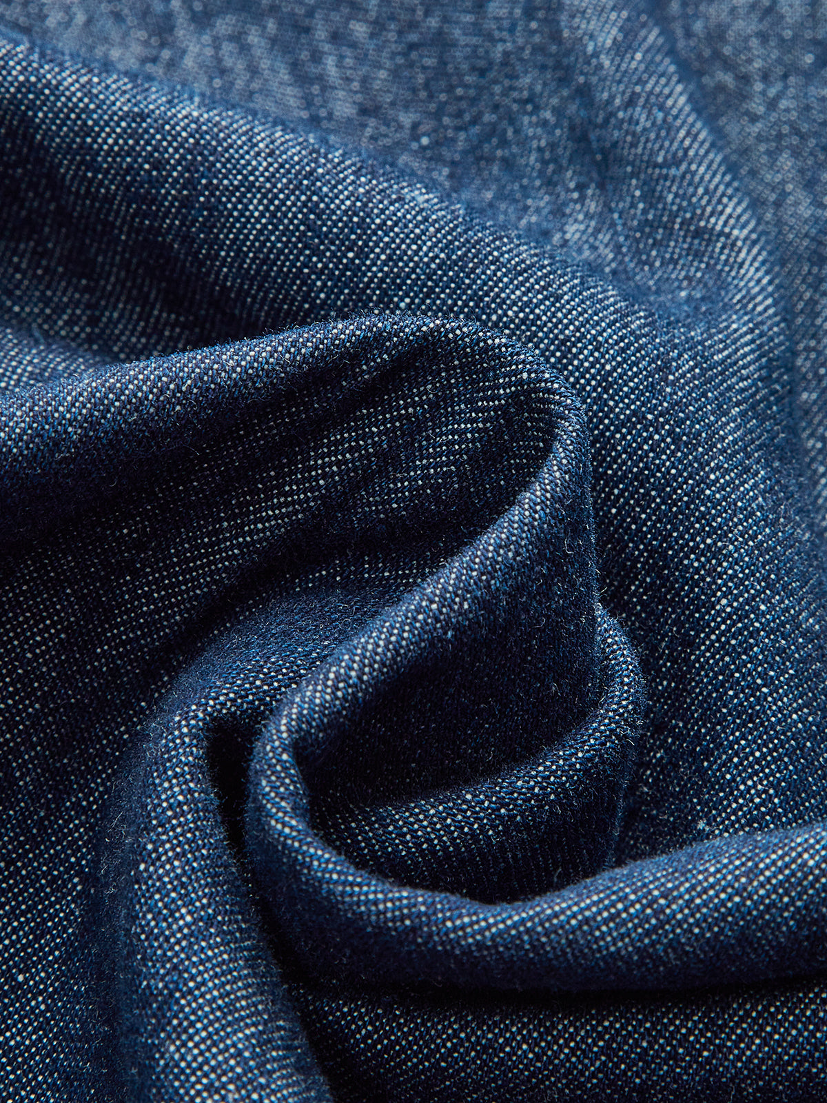 Denim Cut-Out Midi Dress