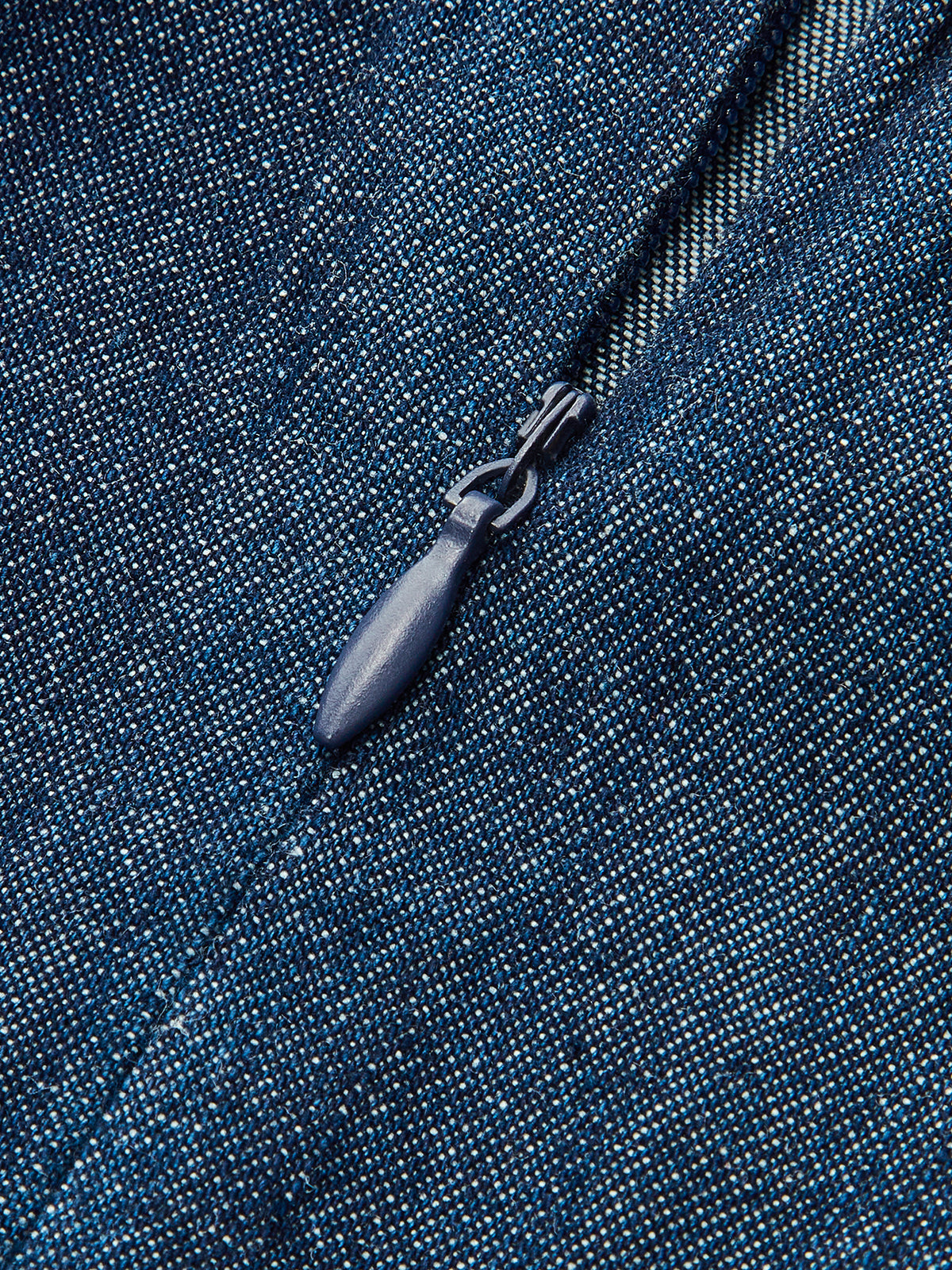 Denim Cut-Out Midi Dress