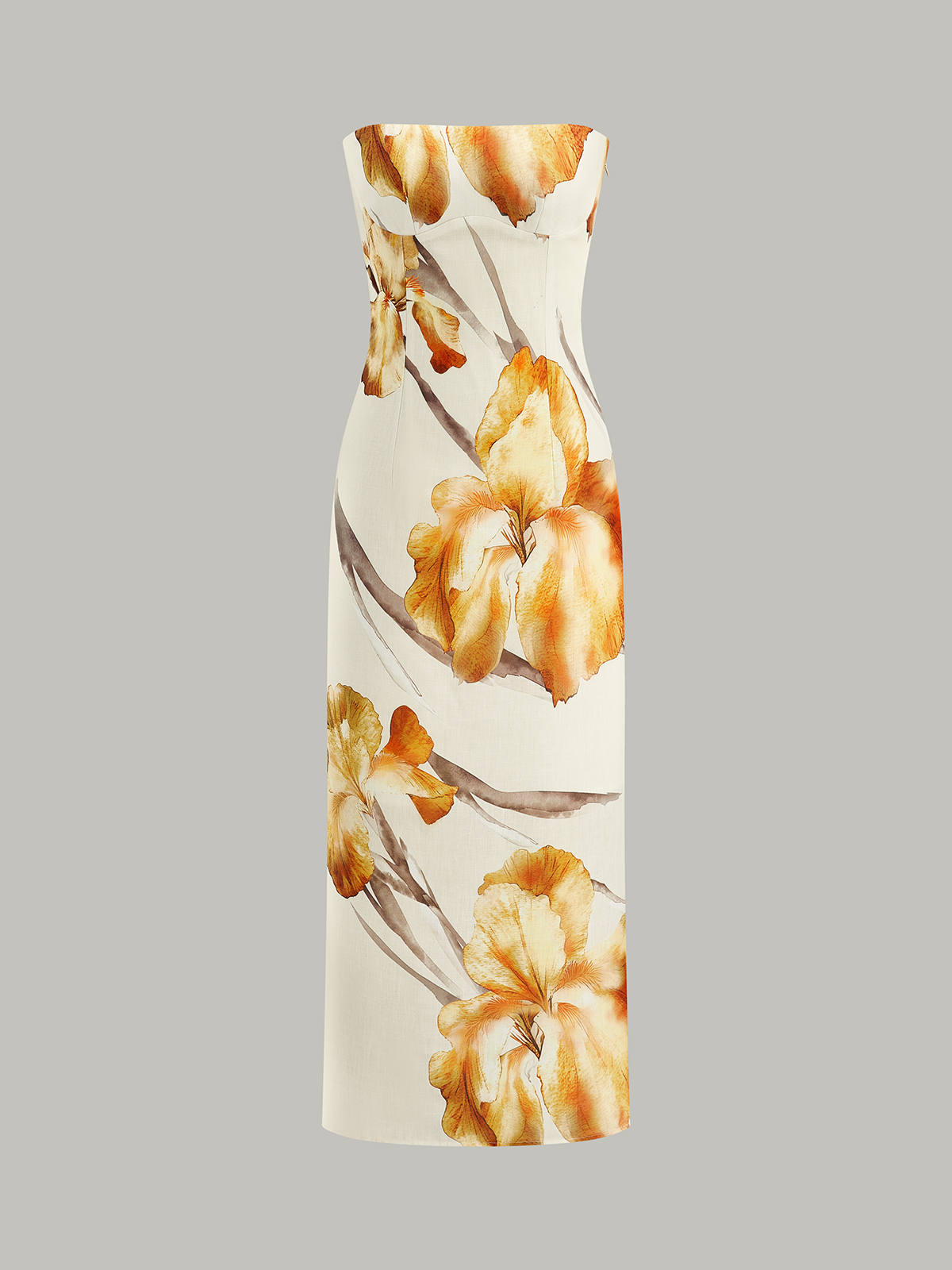 Robe midi à imprimé floral