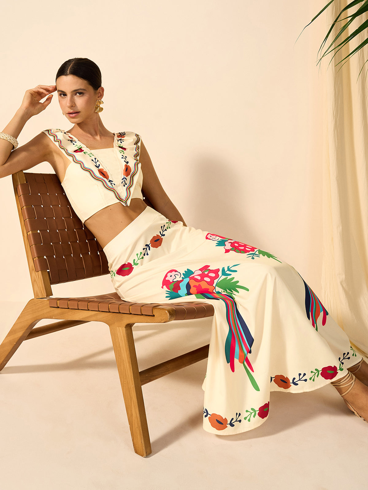 Ensemble jupe imprimée bohème