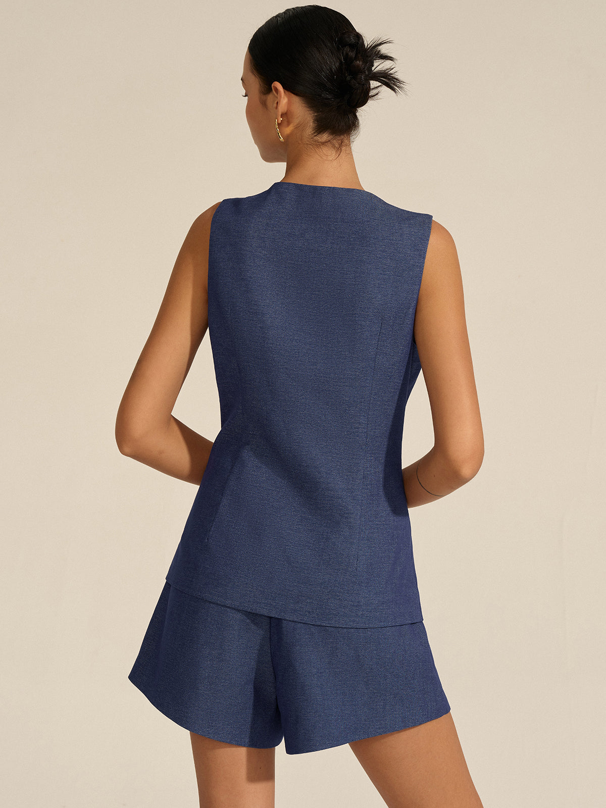 Ensemble débardeur boutonné et short