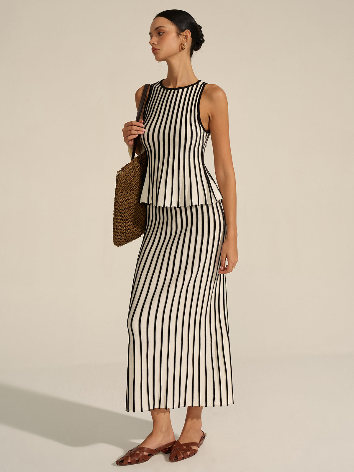 Ensemble tricot rayé
