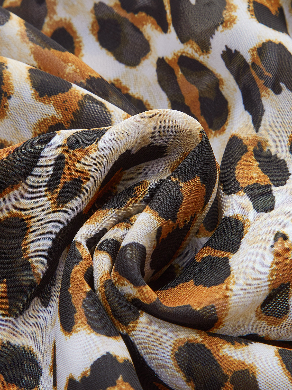 Leopardenmuster-Sarong aus transparentem Material