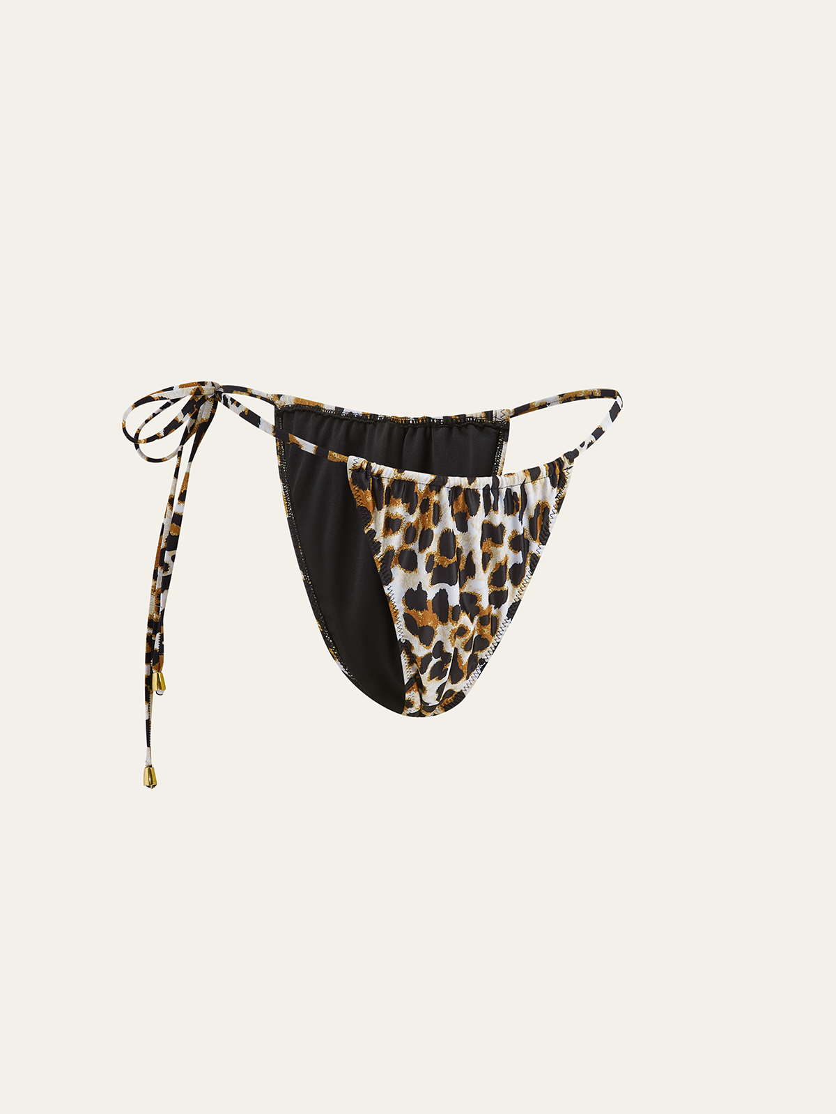Leopardmuster Bikinihose zum Binden