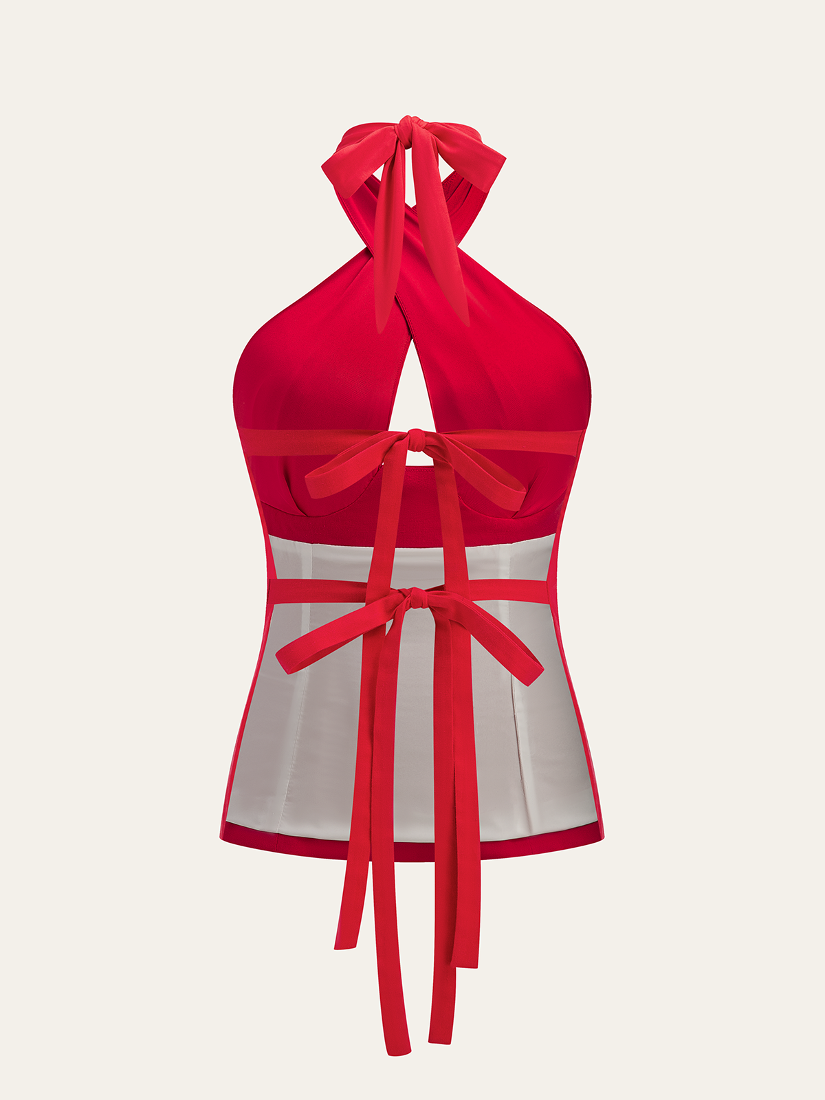 Cross Halter Backless Top