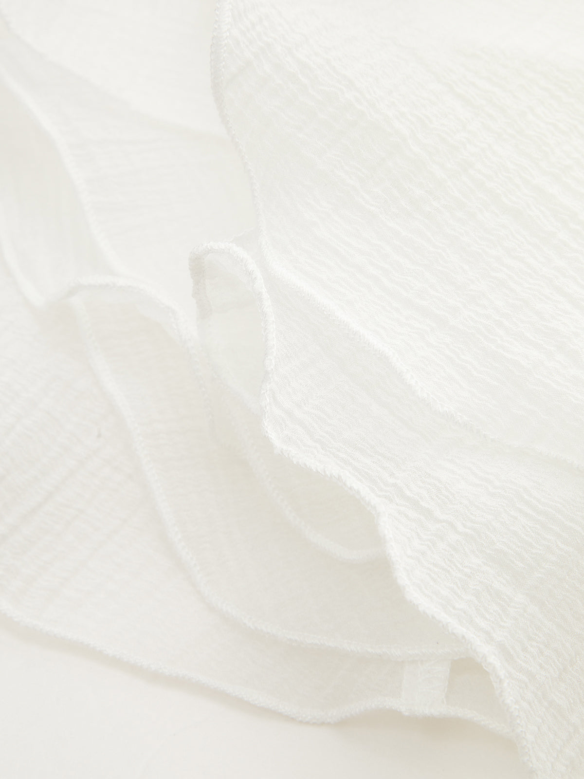 Halbtransparenz Mini-Kleid mit Rüschensaum