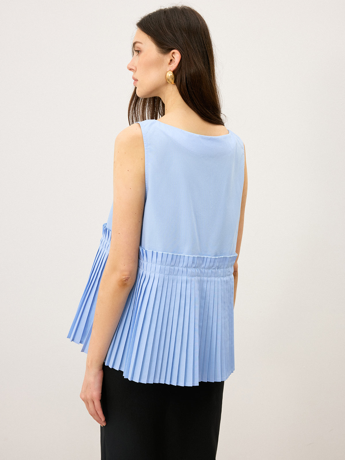 Pleated Hem Tank Top