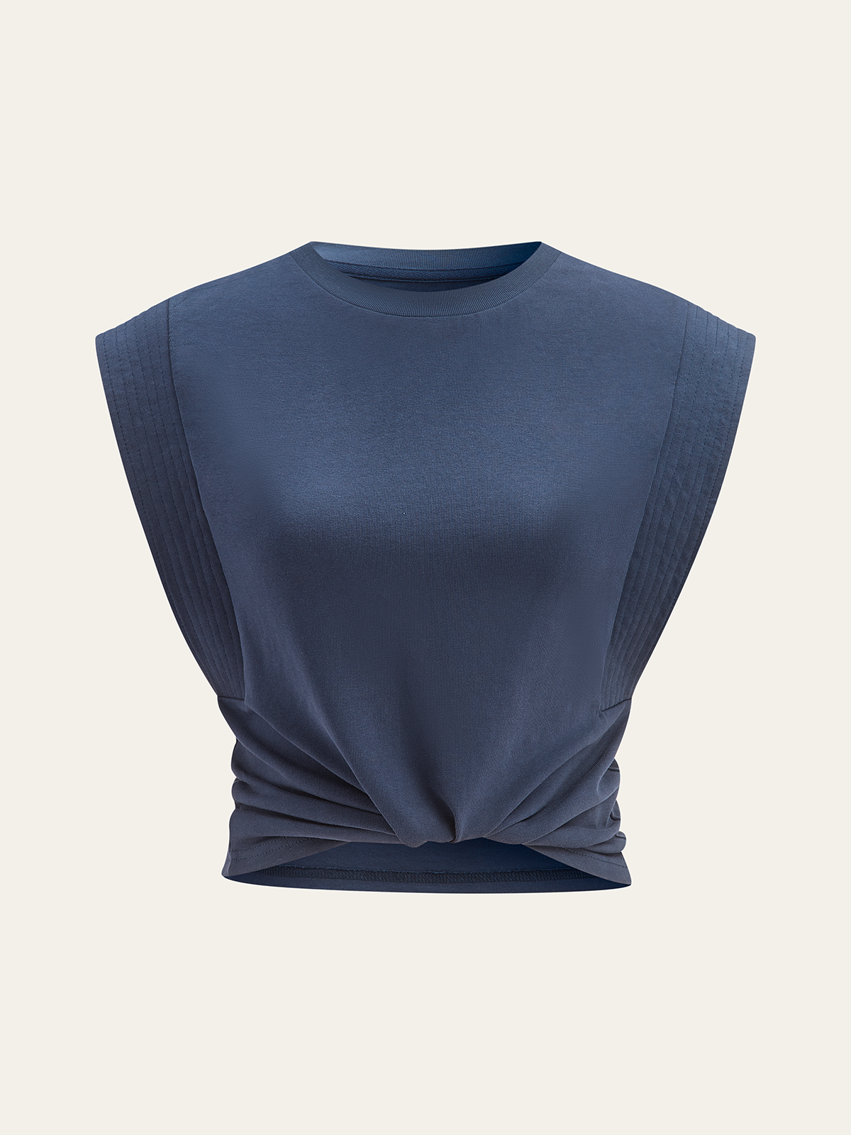 Cotton Crew Neck Sleeveless Top
