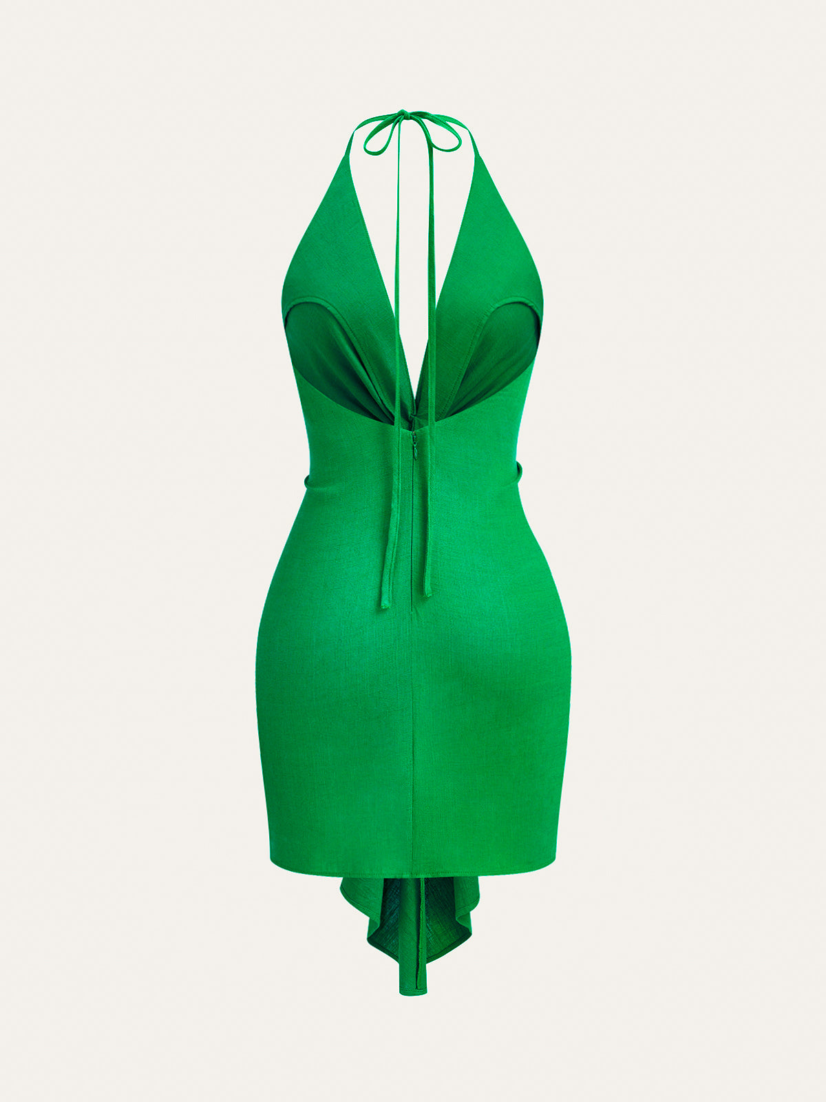 Neckholder-Kleid mit Knoten