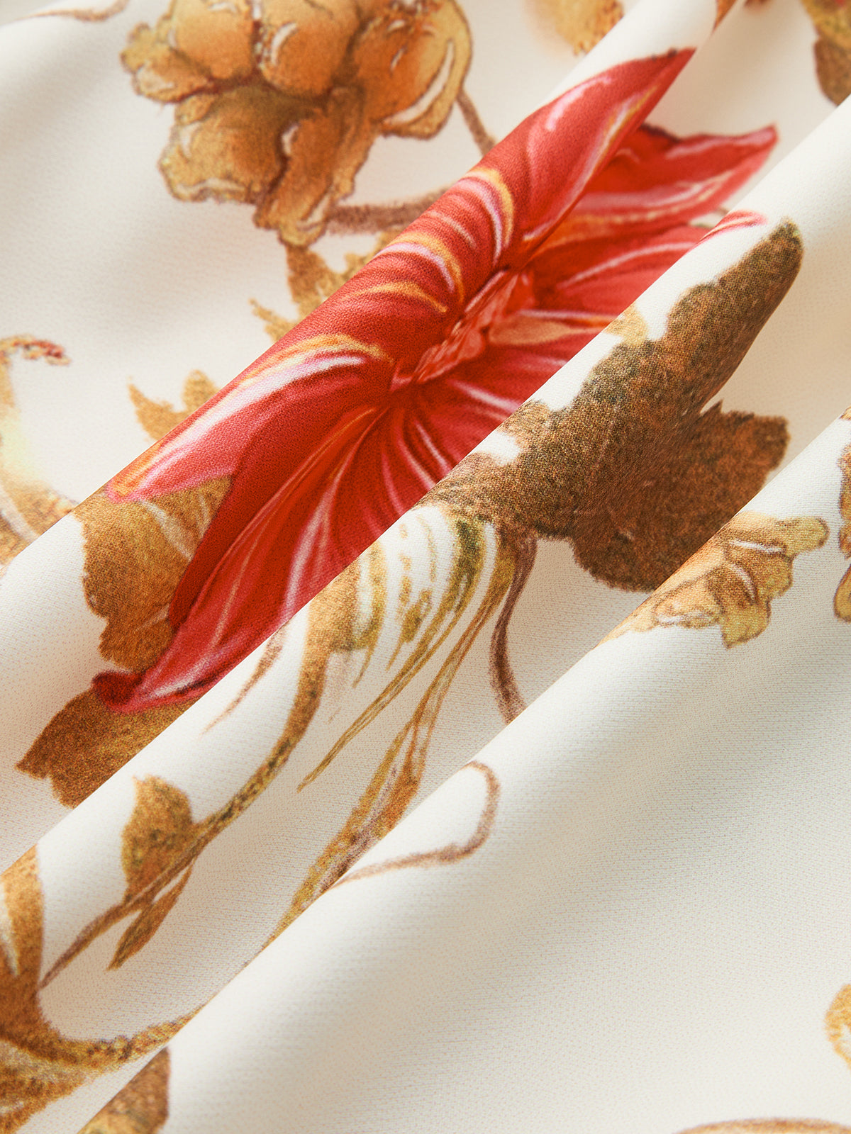 Robe mini sans manches à imprimé floral