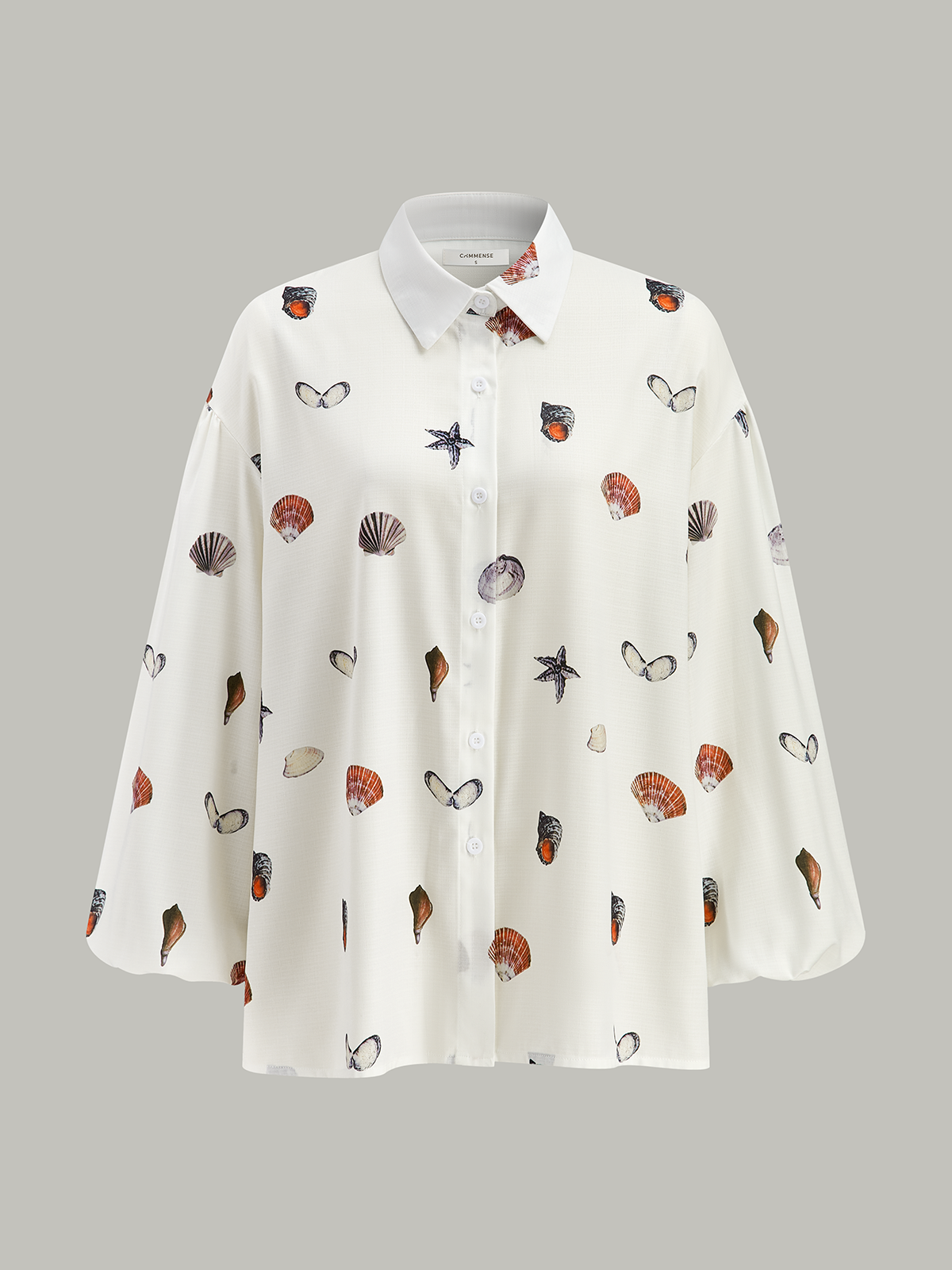 Ensemble short imprimé coquillage avec ceinture