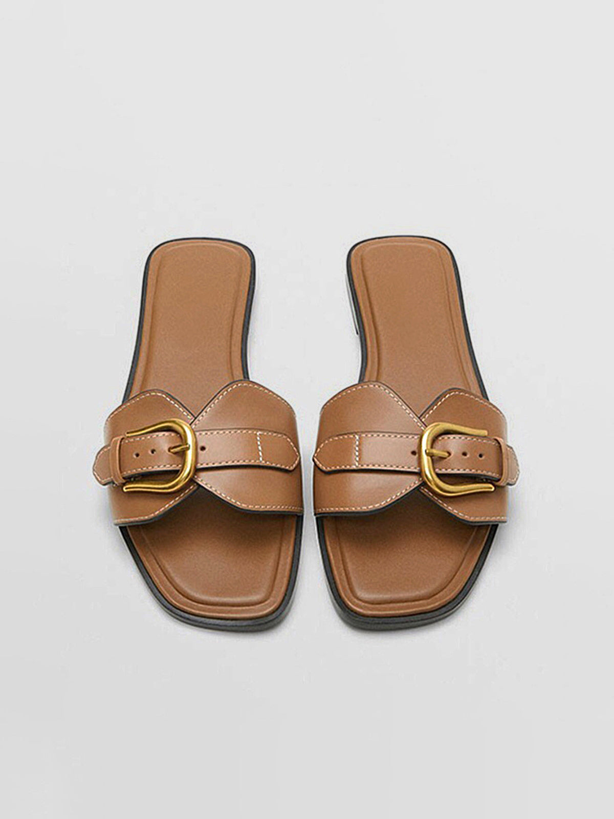 Sandales à enfiler à bride et boucle