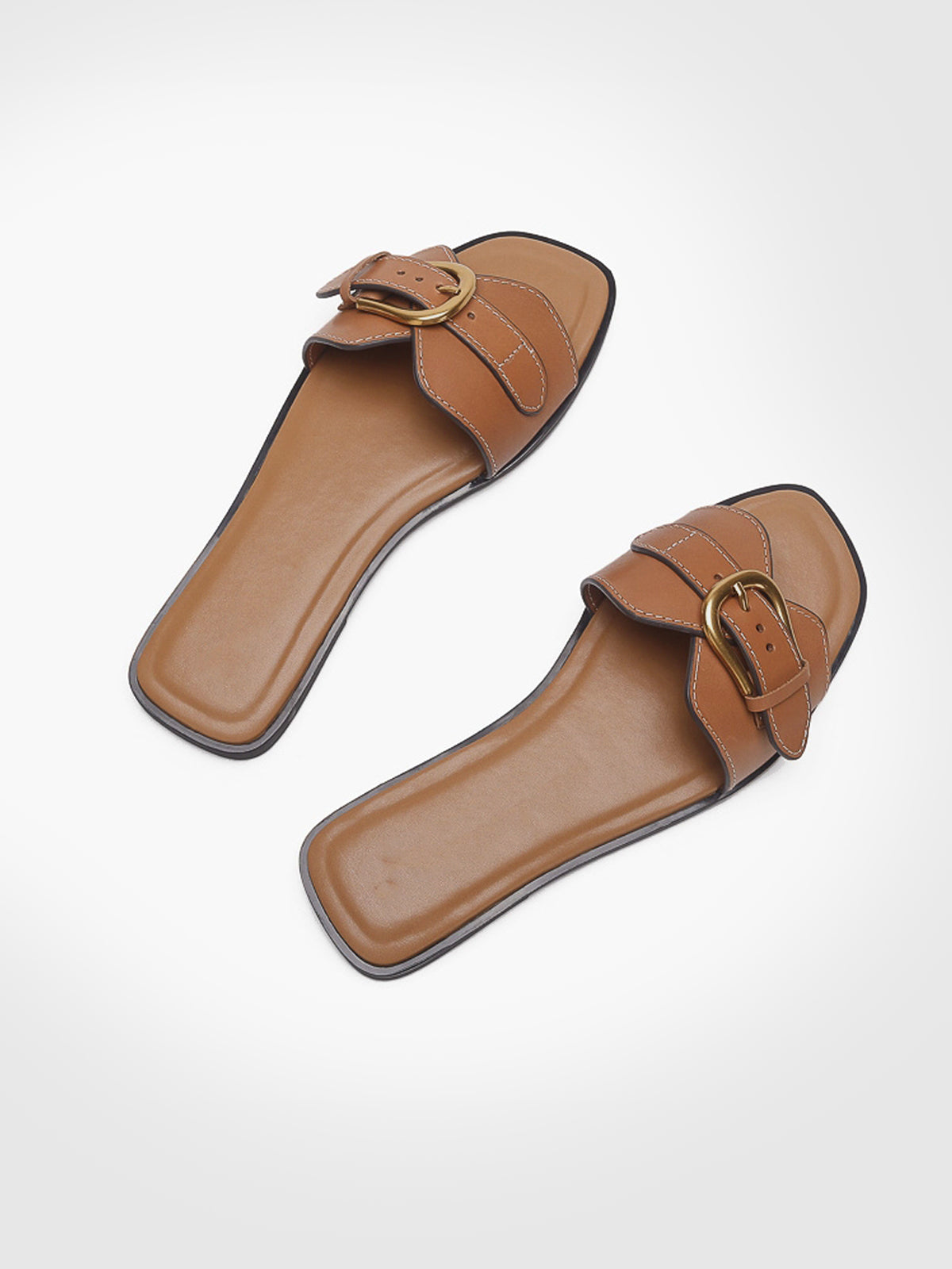 Sandales à enfiler à bride et boucle