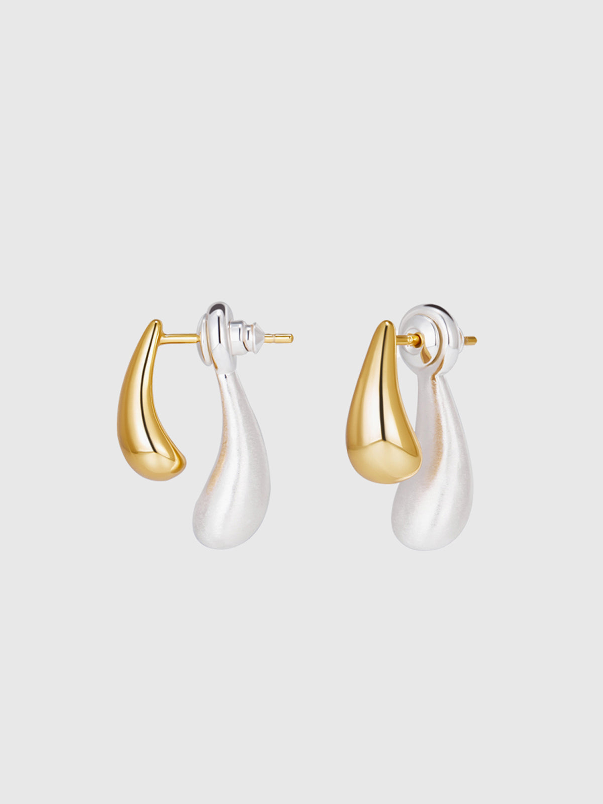 Boucles d'oreilles goutte d'eau bicolores