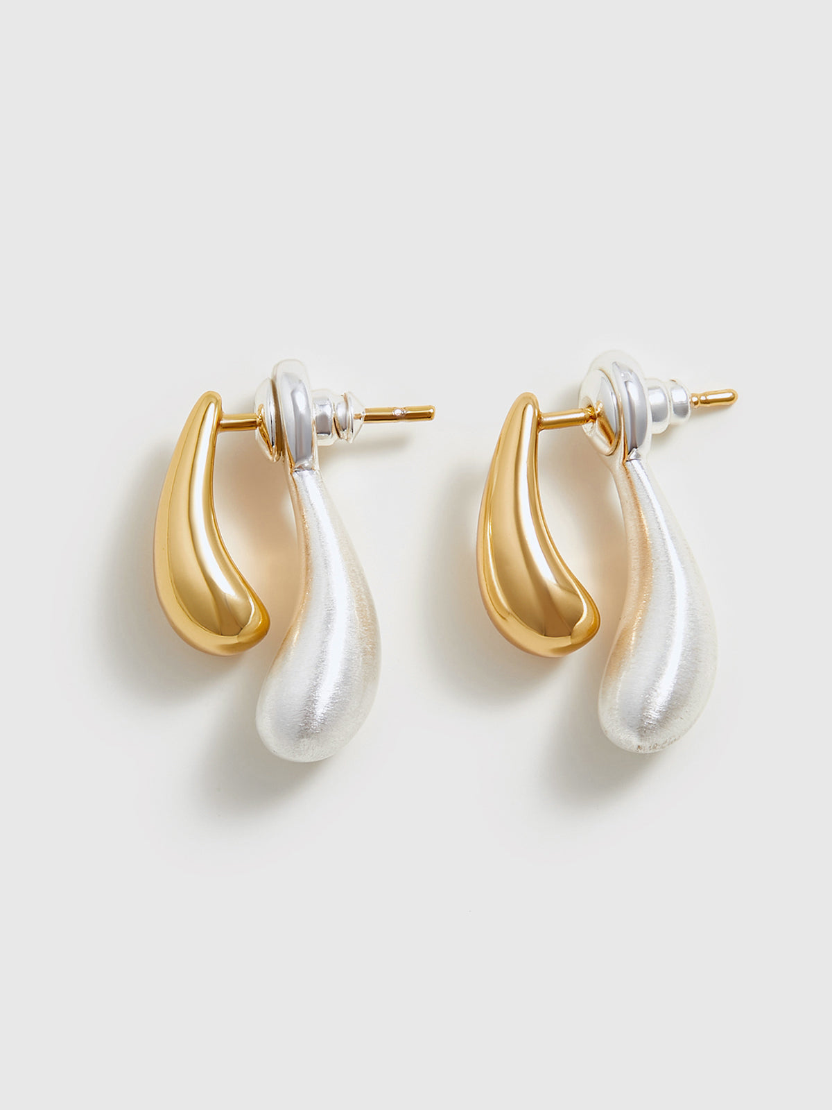 Boucles d'oreilles goutte d'eau bicolores
