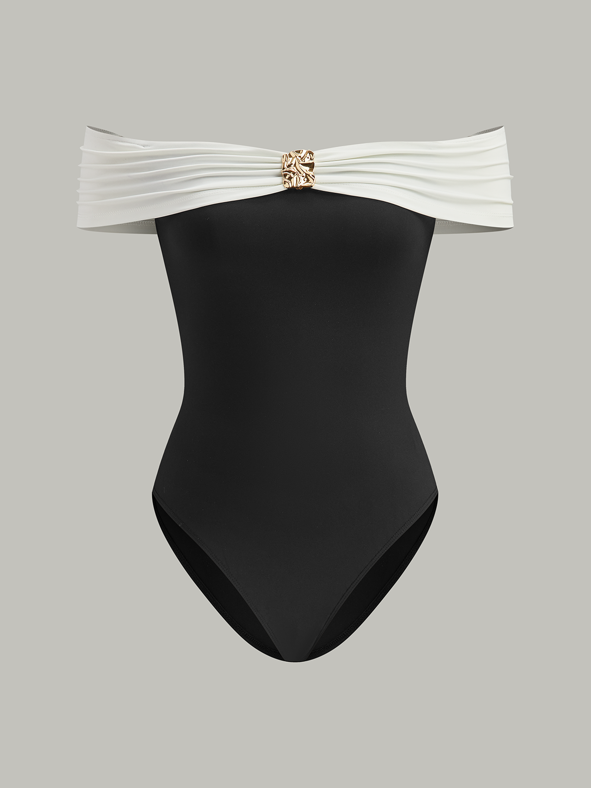 Metal Decor Off-Shoulder Bodysuit