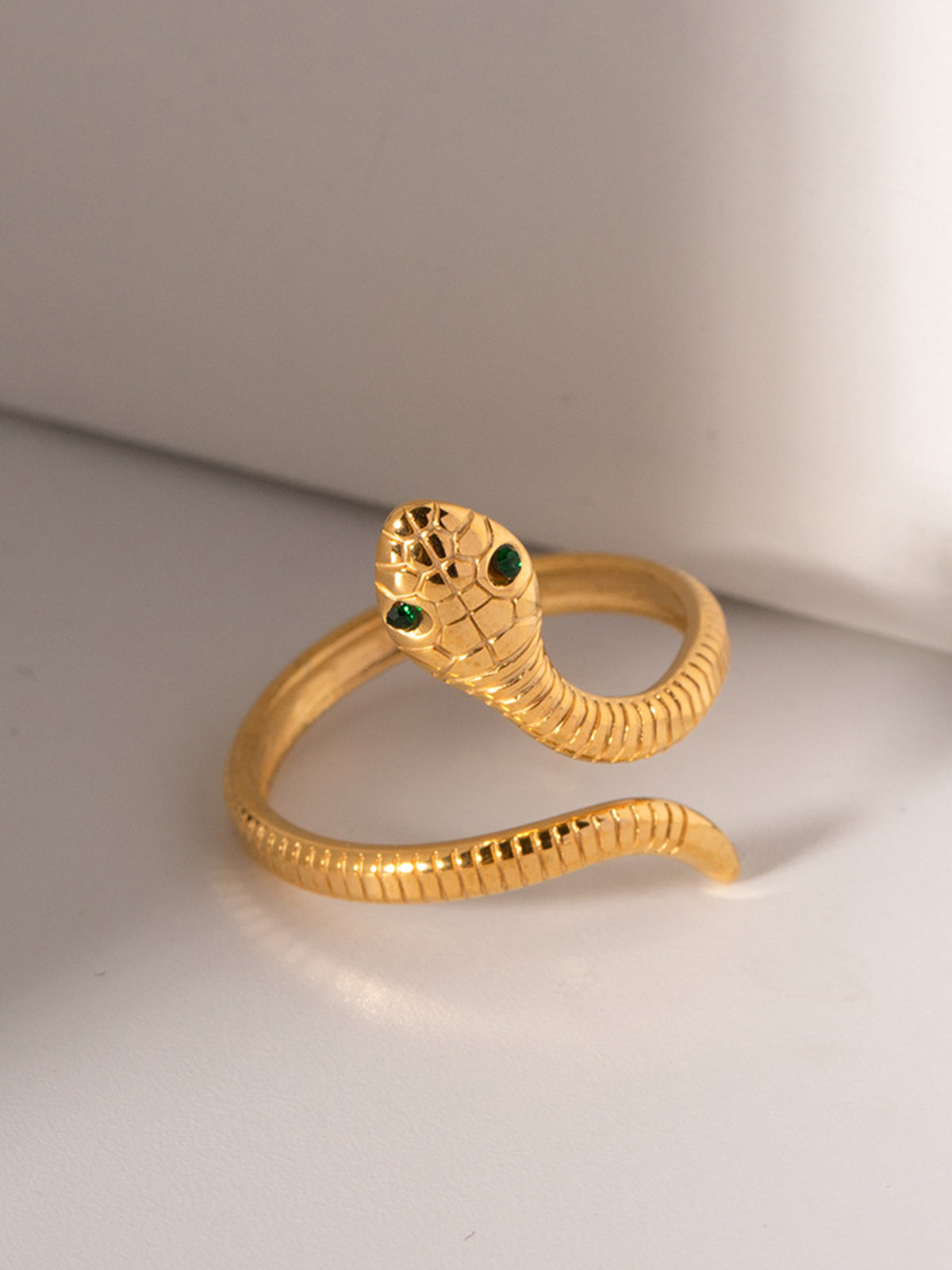 Gold-Toned Snake-Shaped Ring