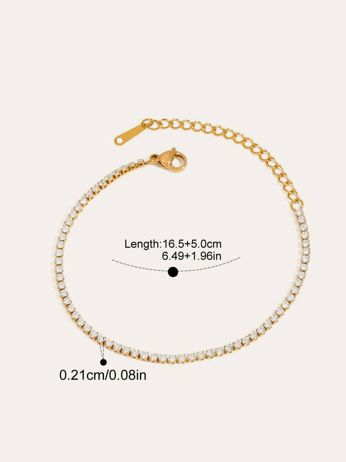 Bracelet orné de cristaux multi-styles